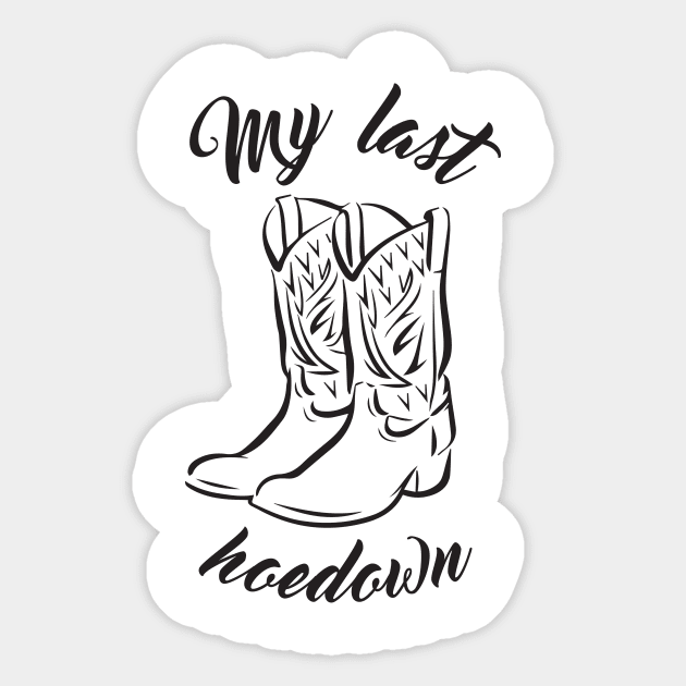 Bachelorette Party Shirts Hoedown Sticker by FuseTheory1